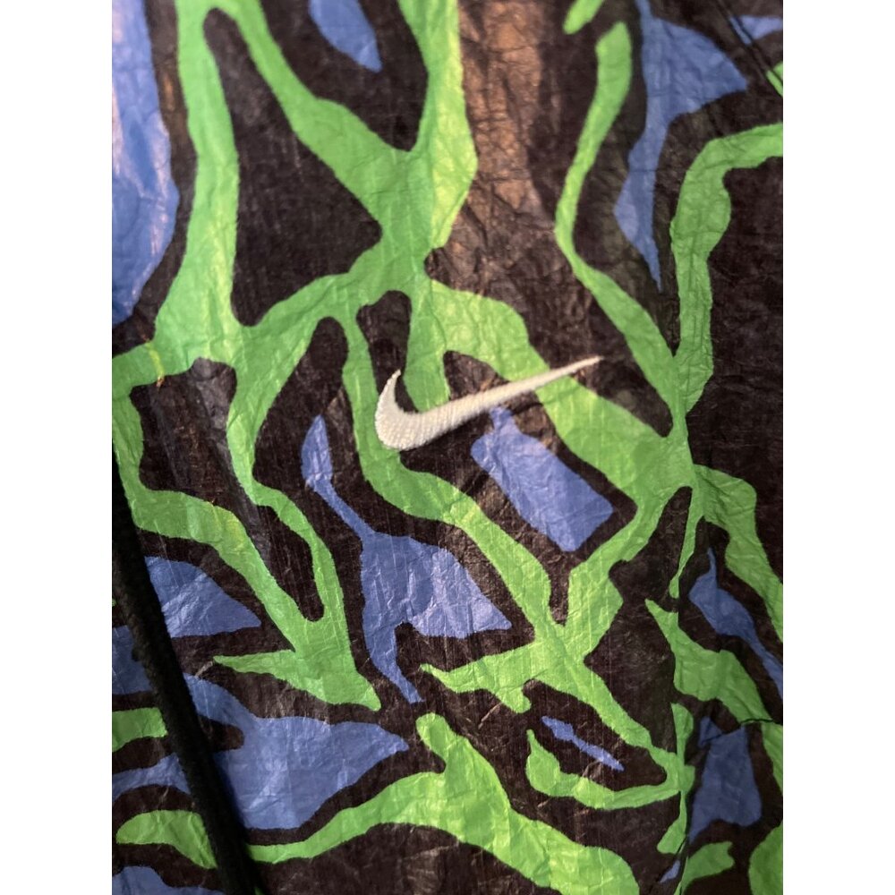 Nike Repeat Windbreaker SwooshTrax Pullover Jacket M Green Blue Abstract Print T - Picture 8 of 10